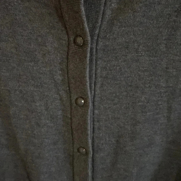 Kate Spade Short Gray Wool Cashmere Blend Cardigan Size Medium - Picture 3 of 6